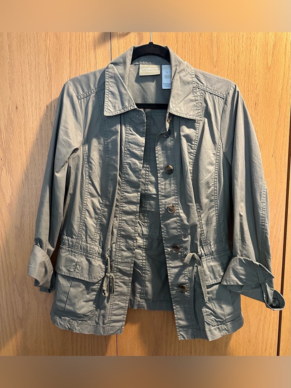 Liz Claiborne Women's Lightweight Utility Jacket - khaki green